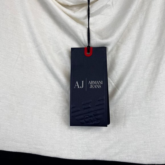 New AJ Armani Jeans White Black Shift Dress size 44 - Picture 8 of 12